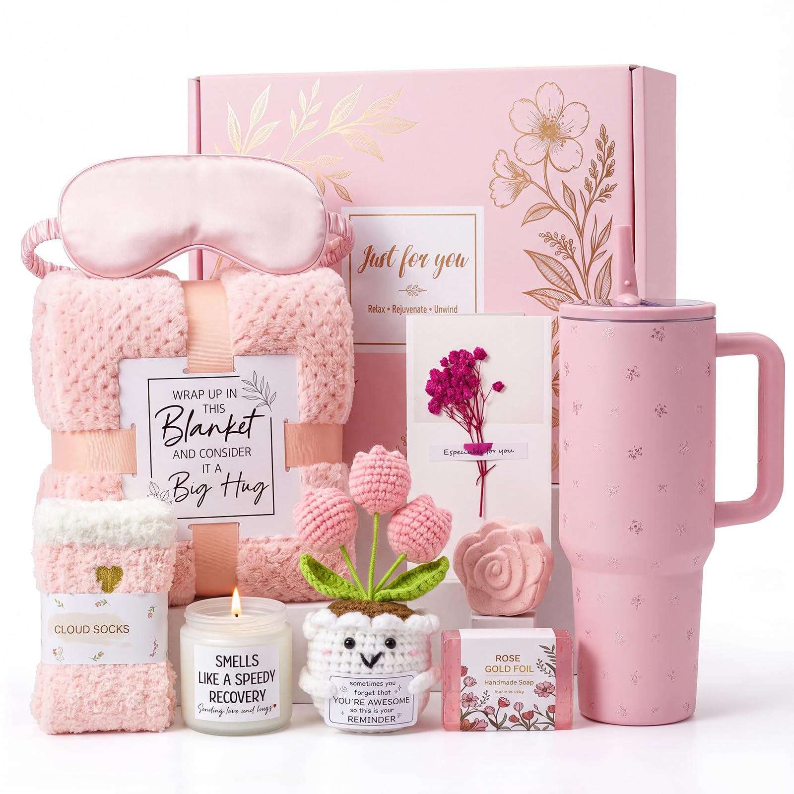 Get Well Soon Gifts for Women - Self Care Basket -1
