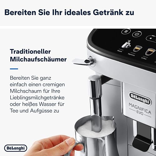 De'Longhi Magnifica Evo Coffee Bean Machine ECAM292.33.SB, Espresso and Cappuccino Machine, Silver [Amazon Exclusive] - 4