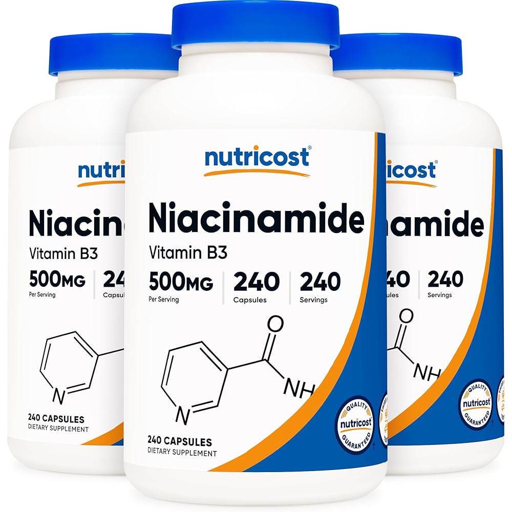 9/mo Finance Nutricost Niacinamide (Vitamin B3) 500mg, 240 Capsules