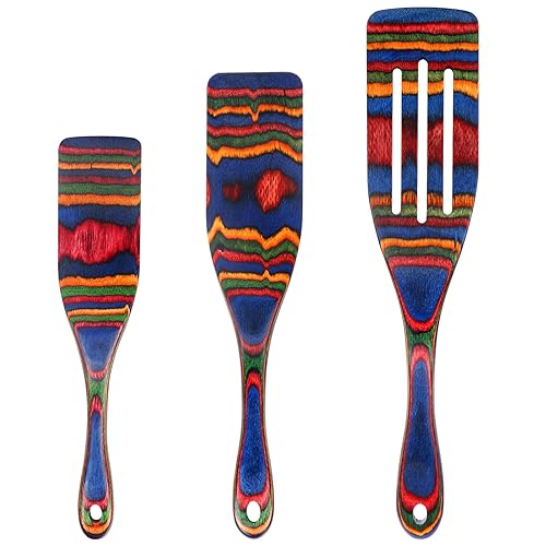 Spurtle Set, Wooden Utensils for Cooking, Kitchen Utensils Set, Pakkawood