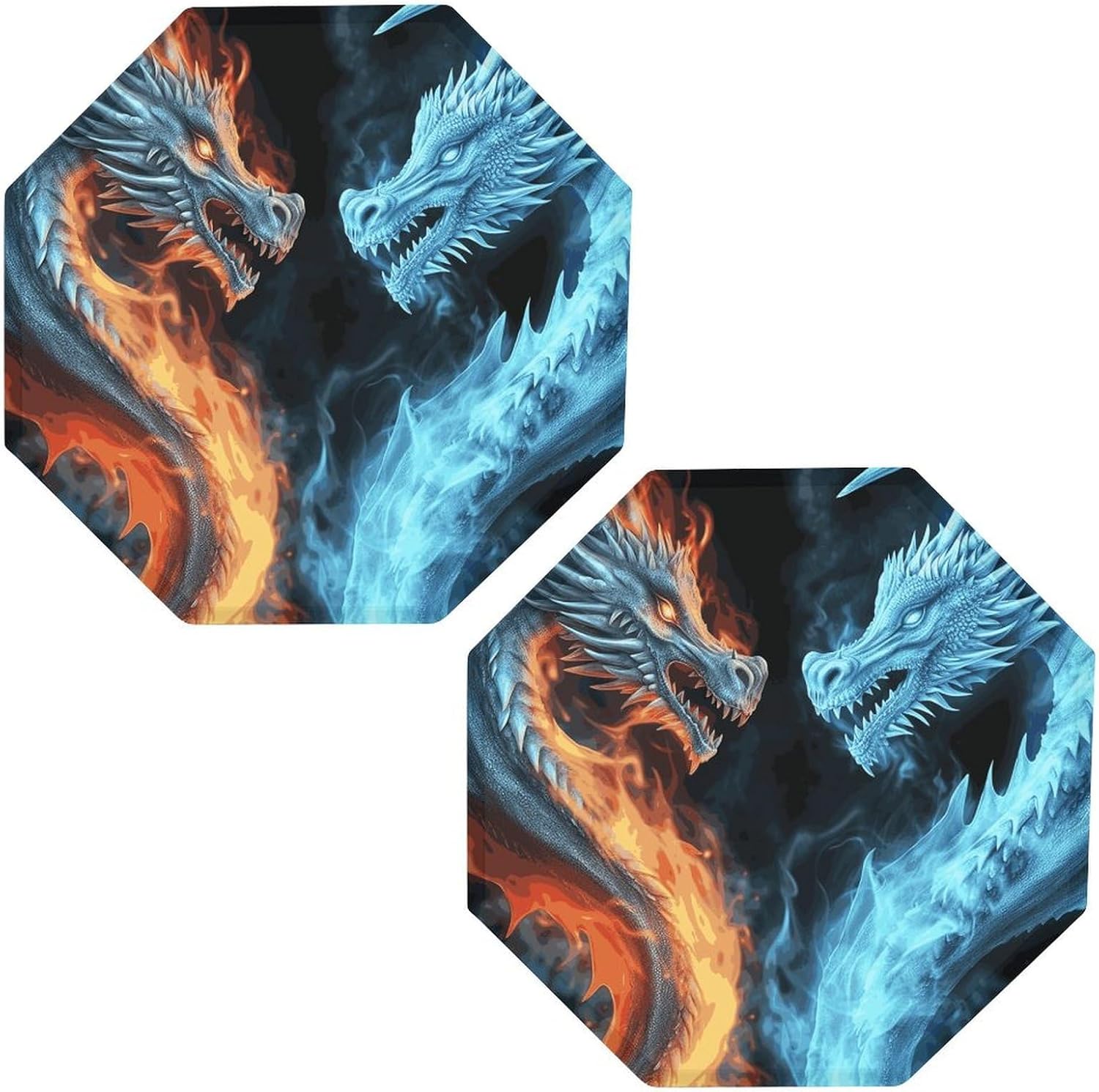 Ctagon Metal Sign for Home, Modern Display Plate for Kitchen, Ice And Fire Dragons Plates Accent Hanging Wall Decorations 3PCS for Living Room, Bedroom, Hallway, Hotel