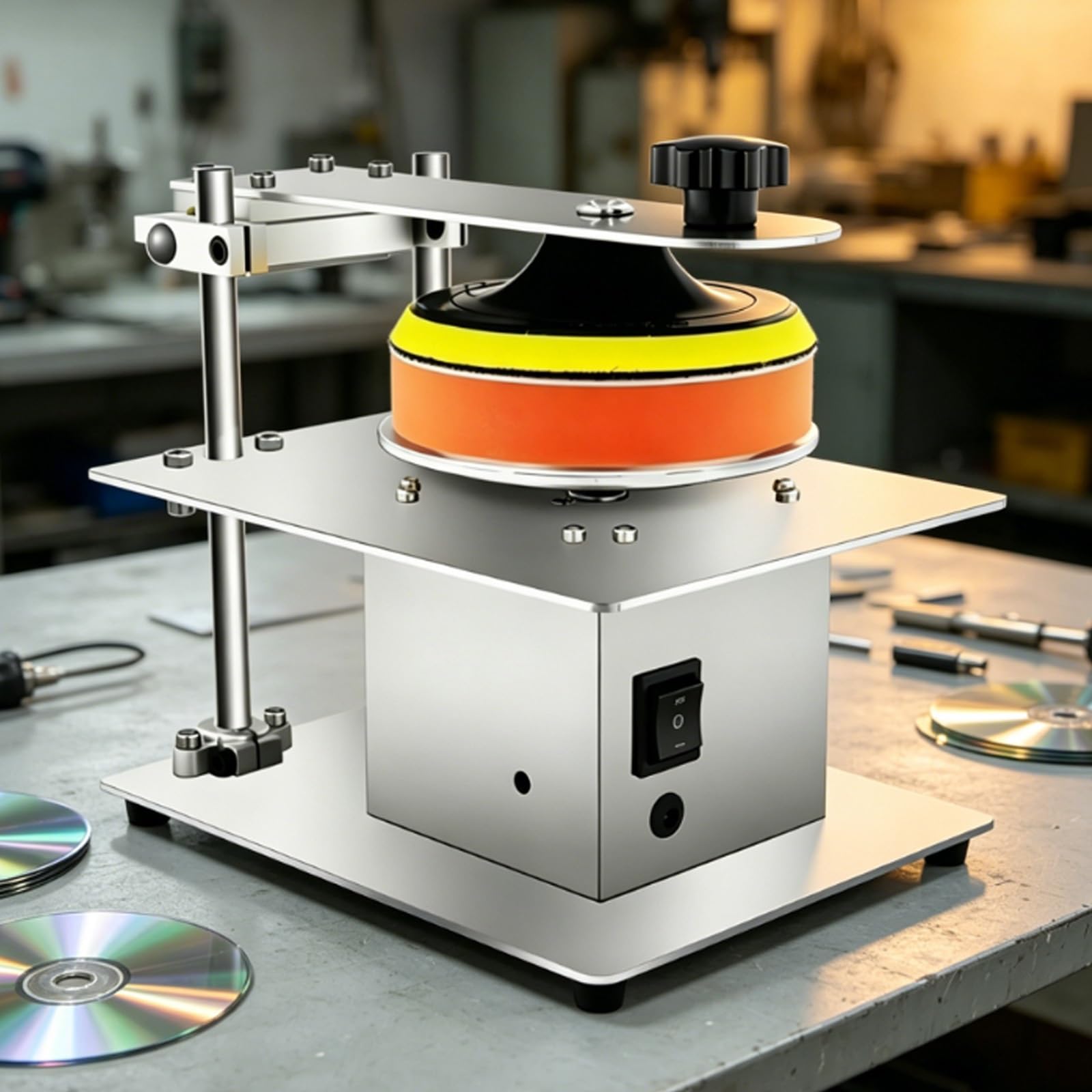 Máquina pulidora de discos, limpiador semiautomático de reparación de DVD y CD, formatos de disco óptico comunes
