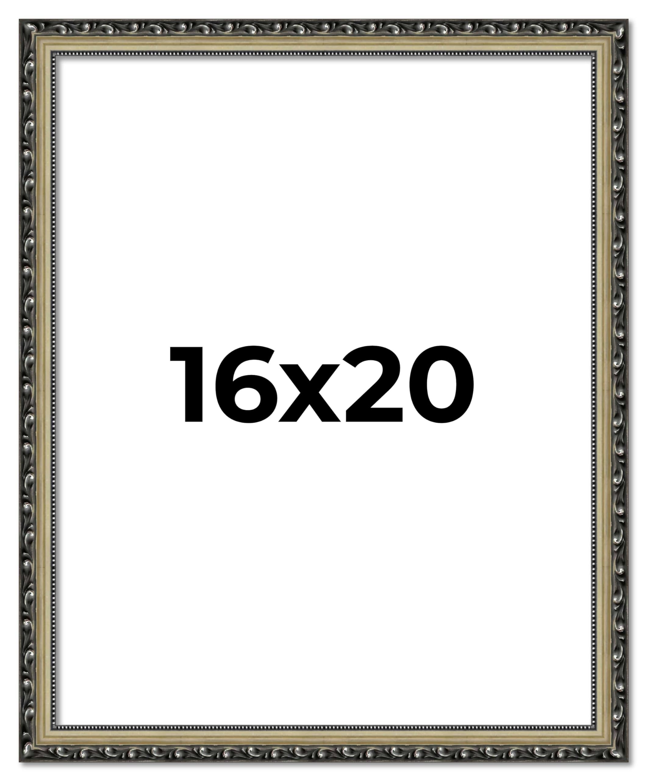 Amazon.co.jp: 16 x 20 Traditionalシルバー木製写真フレーム – UV