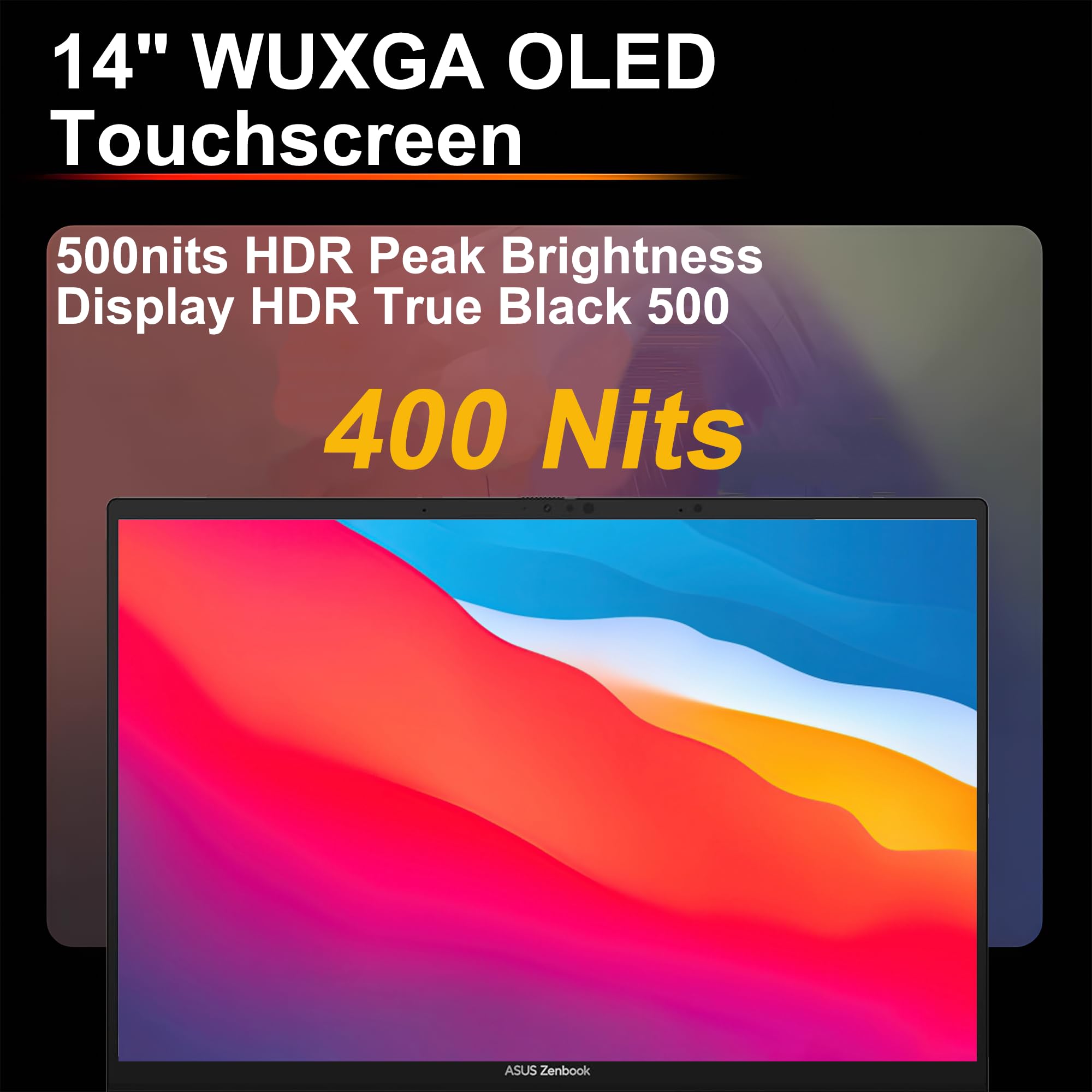 ASUS Zenbook 14 Creator Laptop 14" WUXGA Lumina OLED Touch (500nits HDR, 100% DCI-P3) Intel 16-core Ultra 7 255H (Up to 13 Tops) 16GB RAM 512GB SSD for Business Work Win11 ICP Hub w/Copilot AI