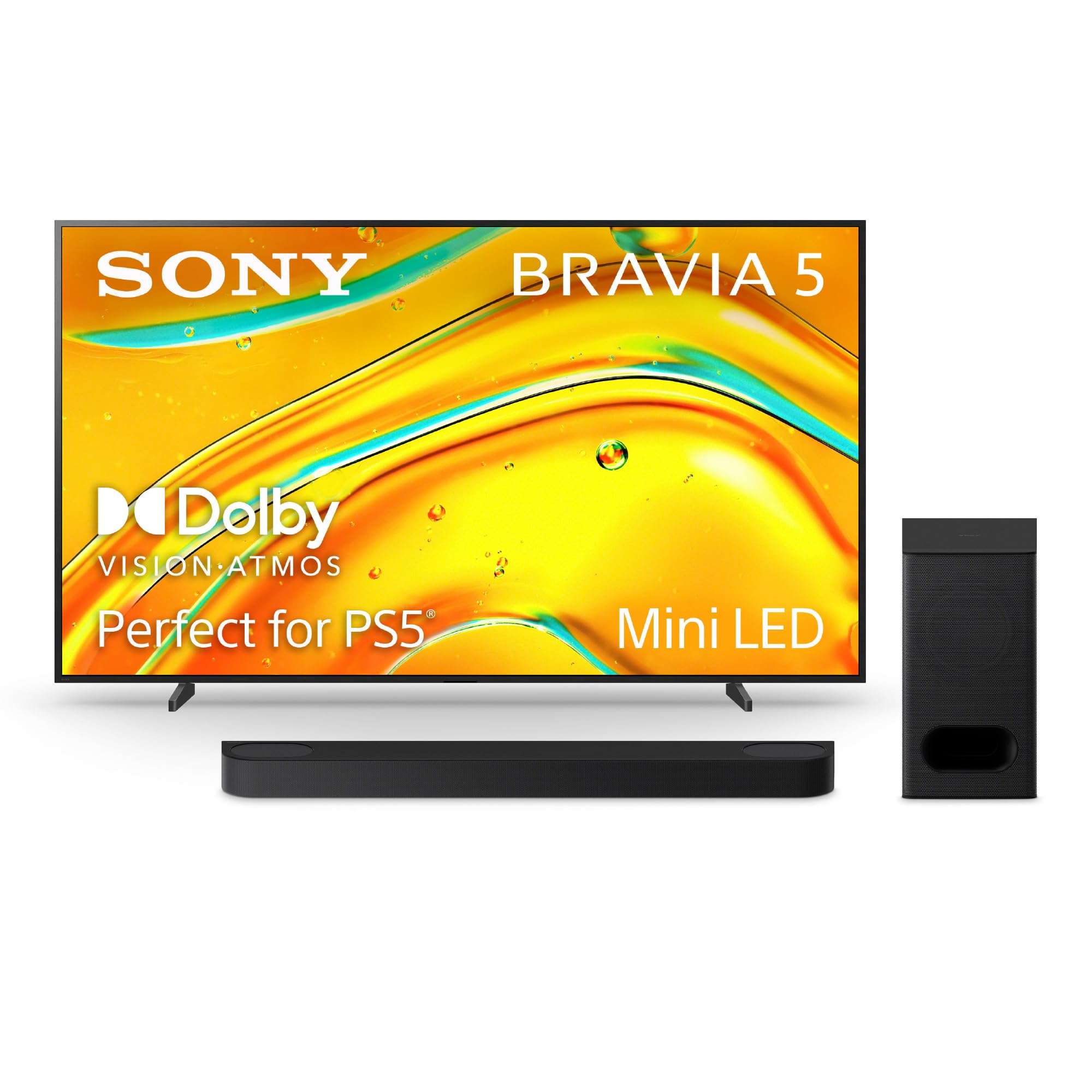 Sony BRAVIA 98-Inch 4K Mini LED Smart TV (K-98XR50, 2025) &amp; BRAVIA Theater Bar 6 3.1.2ch Soundbar with Wireless Subwoofer Bundle