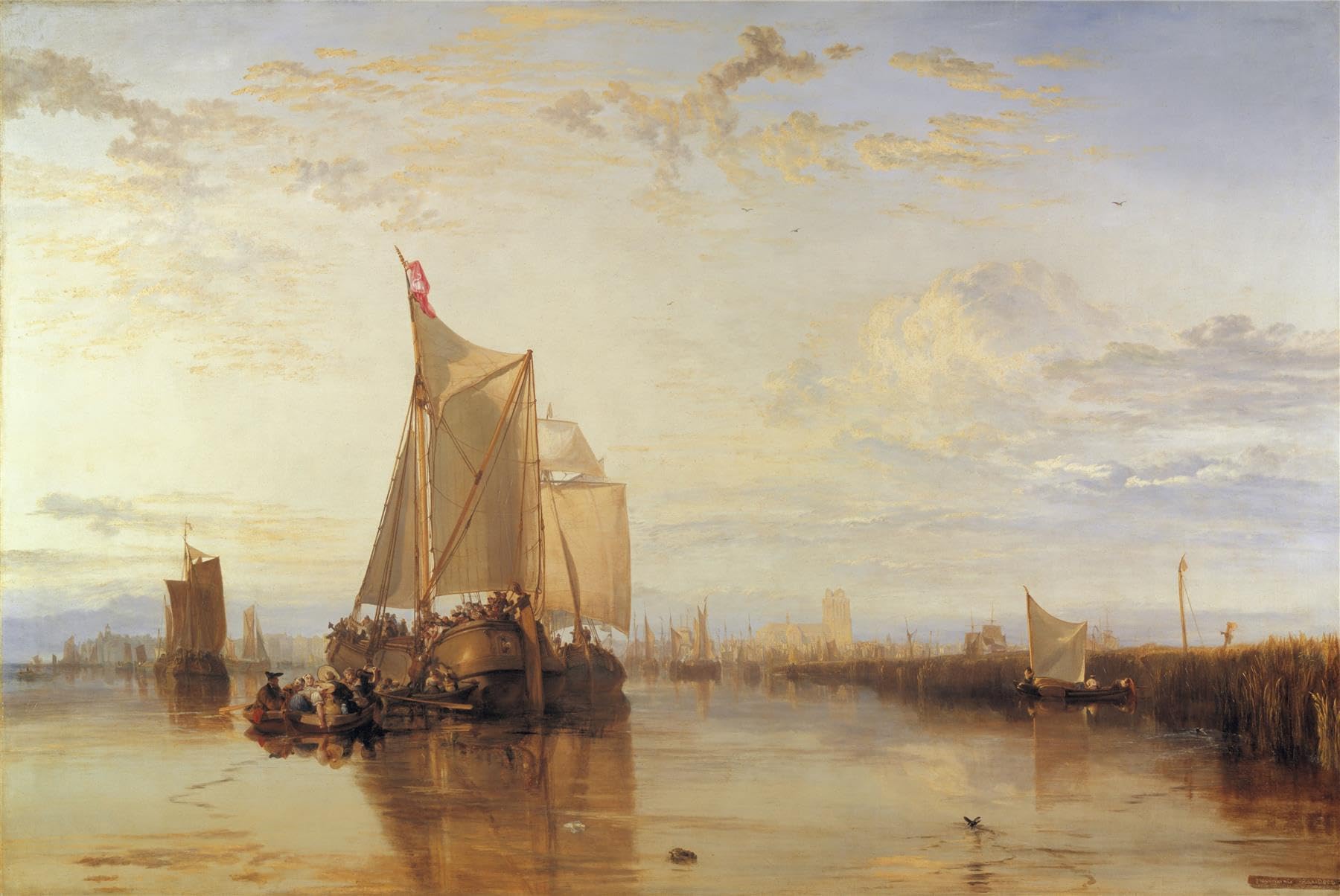 JMW Turner | The Dort packet-boat from Rotterdam becalmed | Fine Art Jigsaw Puzzle - 1000 pieces