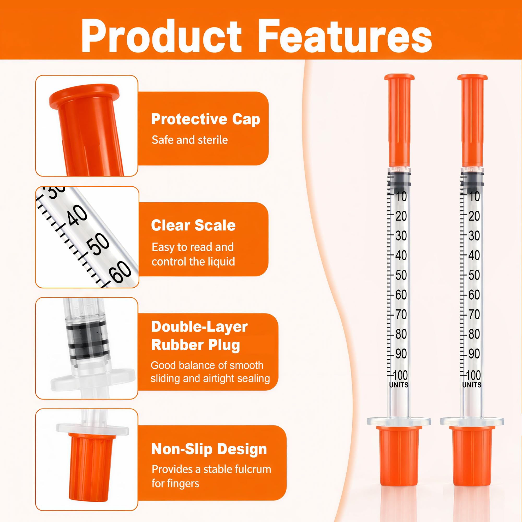 100 Stück 1ml 30G 8mm Plastiktube, Einzeln verpackt, Kunststoff Mehrzweckmesswerkzeuge für Labor, Flüssigkeitsmessung und Pflanzenbewässerung