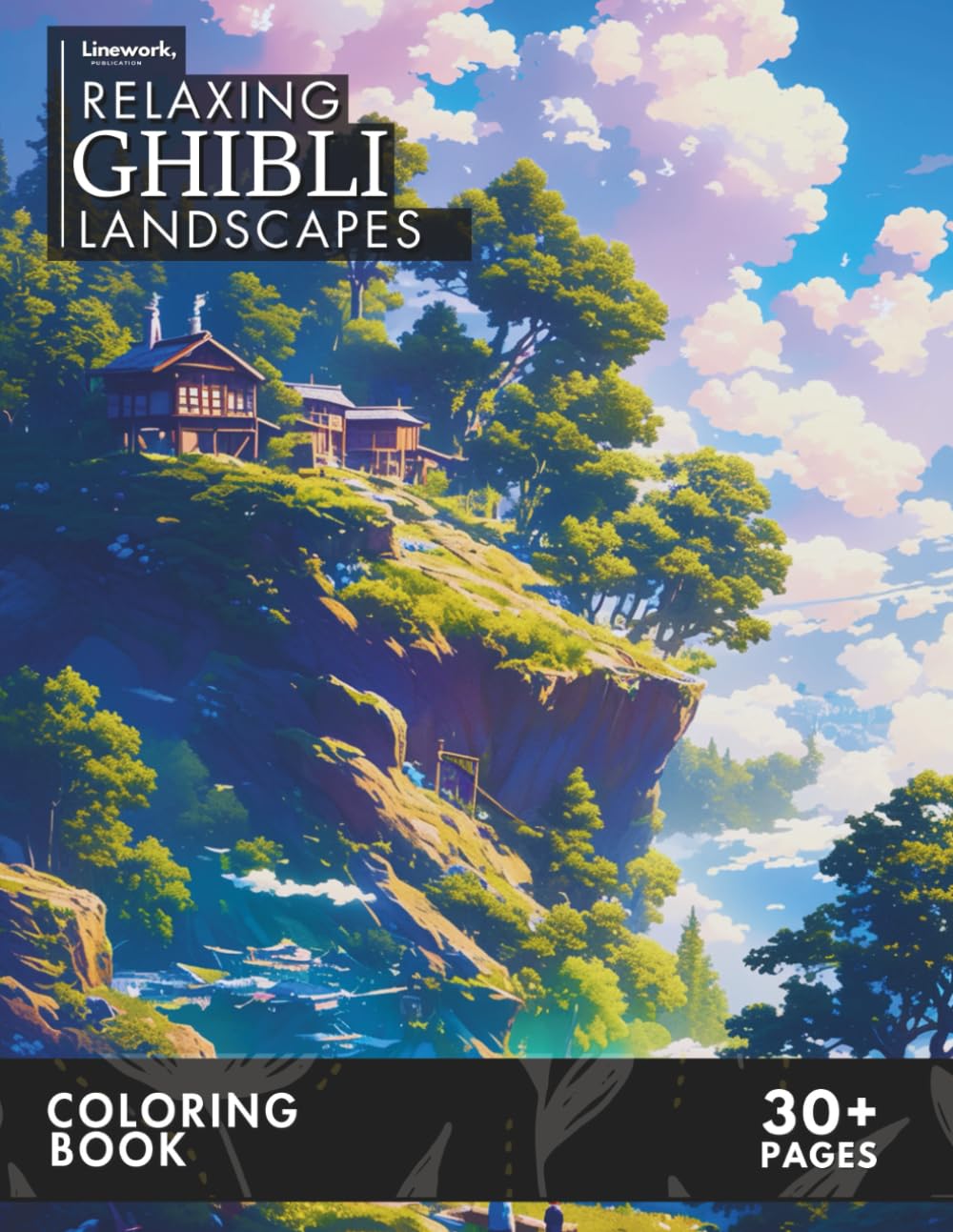 Relaxing Ghibli Landscapes Coloring Book: Indulge in Over 30 Serene Coloring Pages for Adult Inspired by Ghibli Style and Awaken Your Artistic Talent ... Ghibli Inspired Coloring Book Collection)