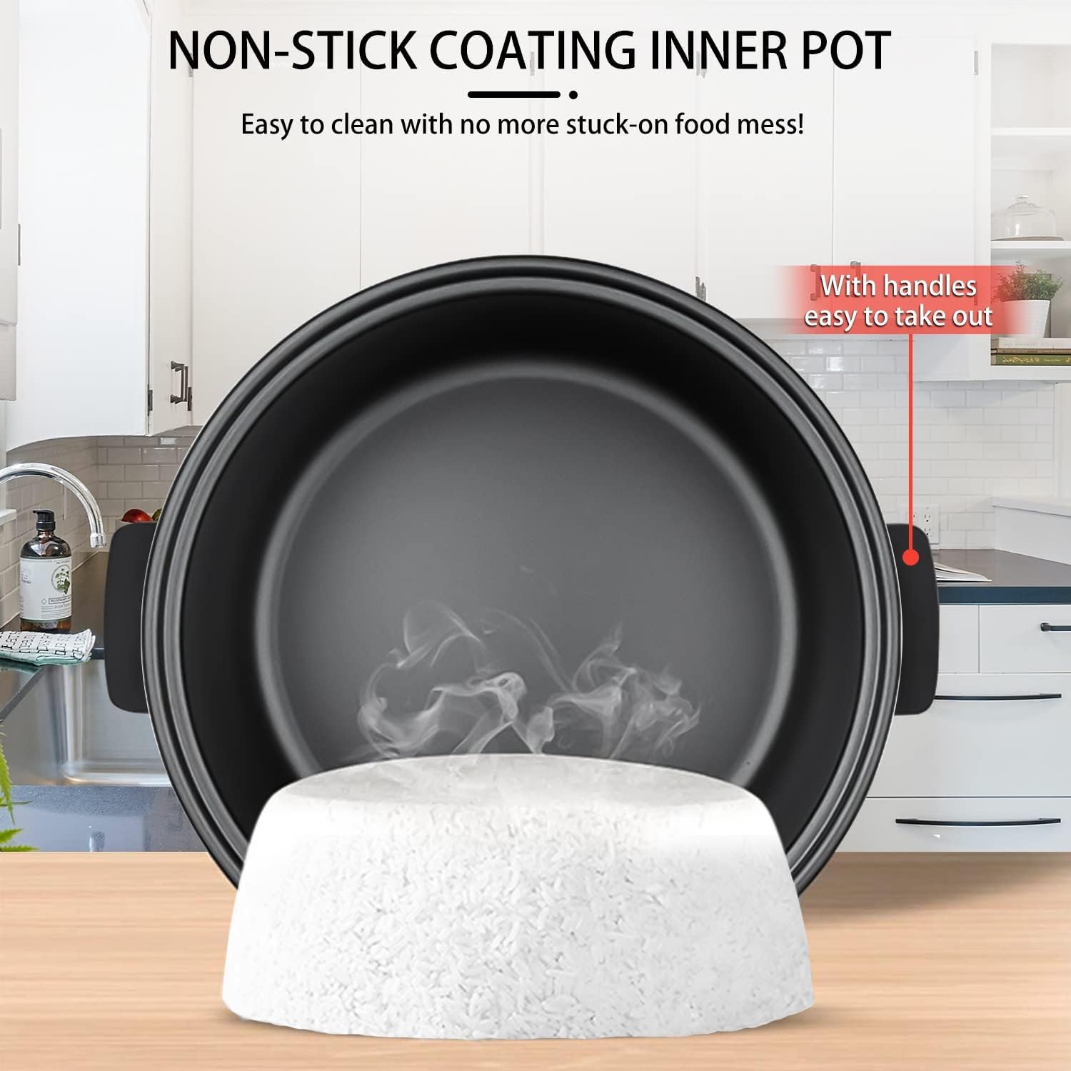 Commercial Rice Warmer,18QT/100CUP Portable Food & Rice Warmer (Not a Cooker) Stainless Steel Exterior,Non-stick Inner Pot Fit For Restaurant Party Family