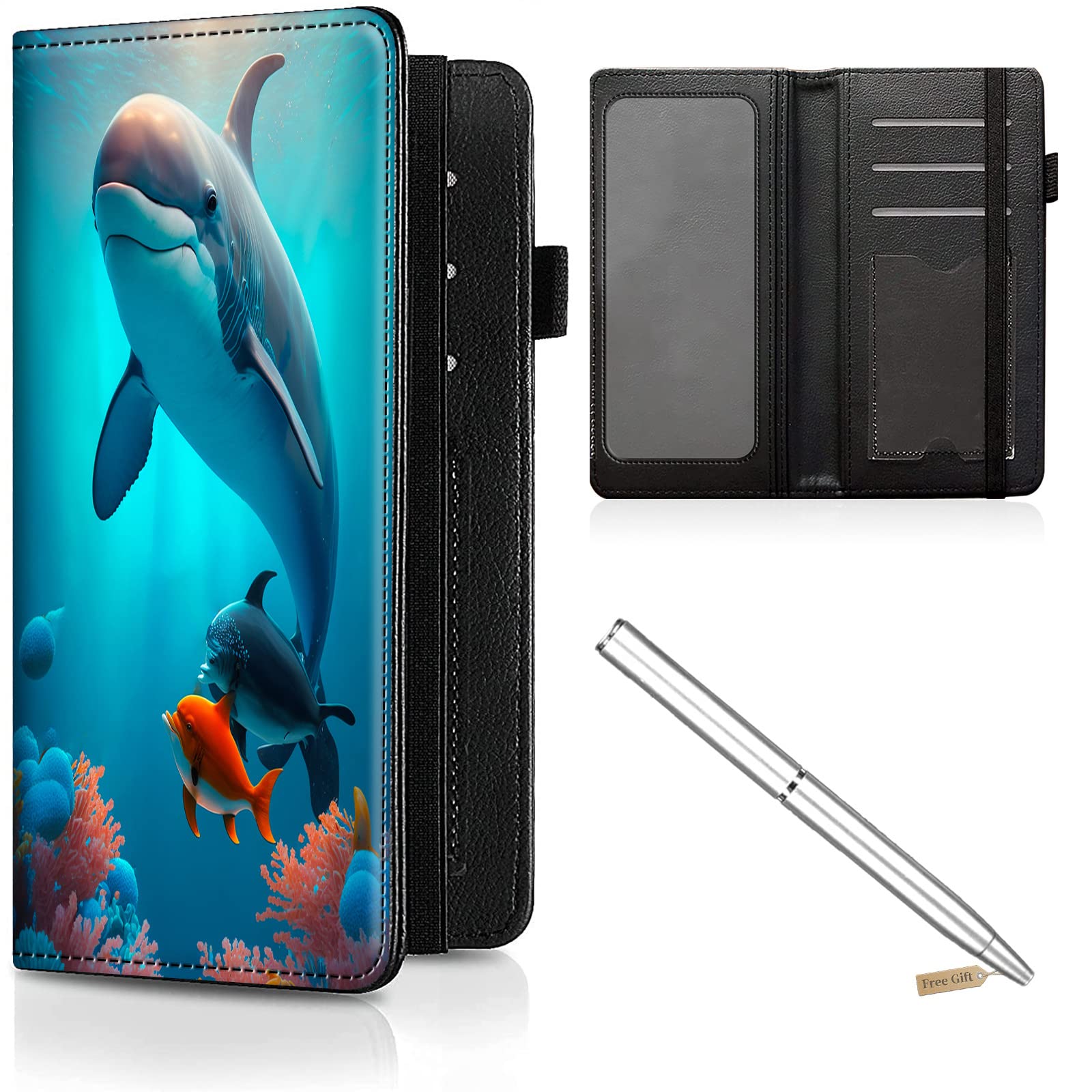 Decahouy CheckBook Cover for Women Men,Personal Checkbook and Register,Leather RFID Blocking Check Book Wallet,with Credit Card Slot & Elastic Strap