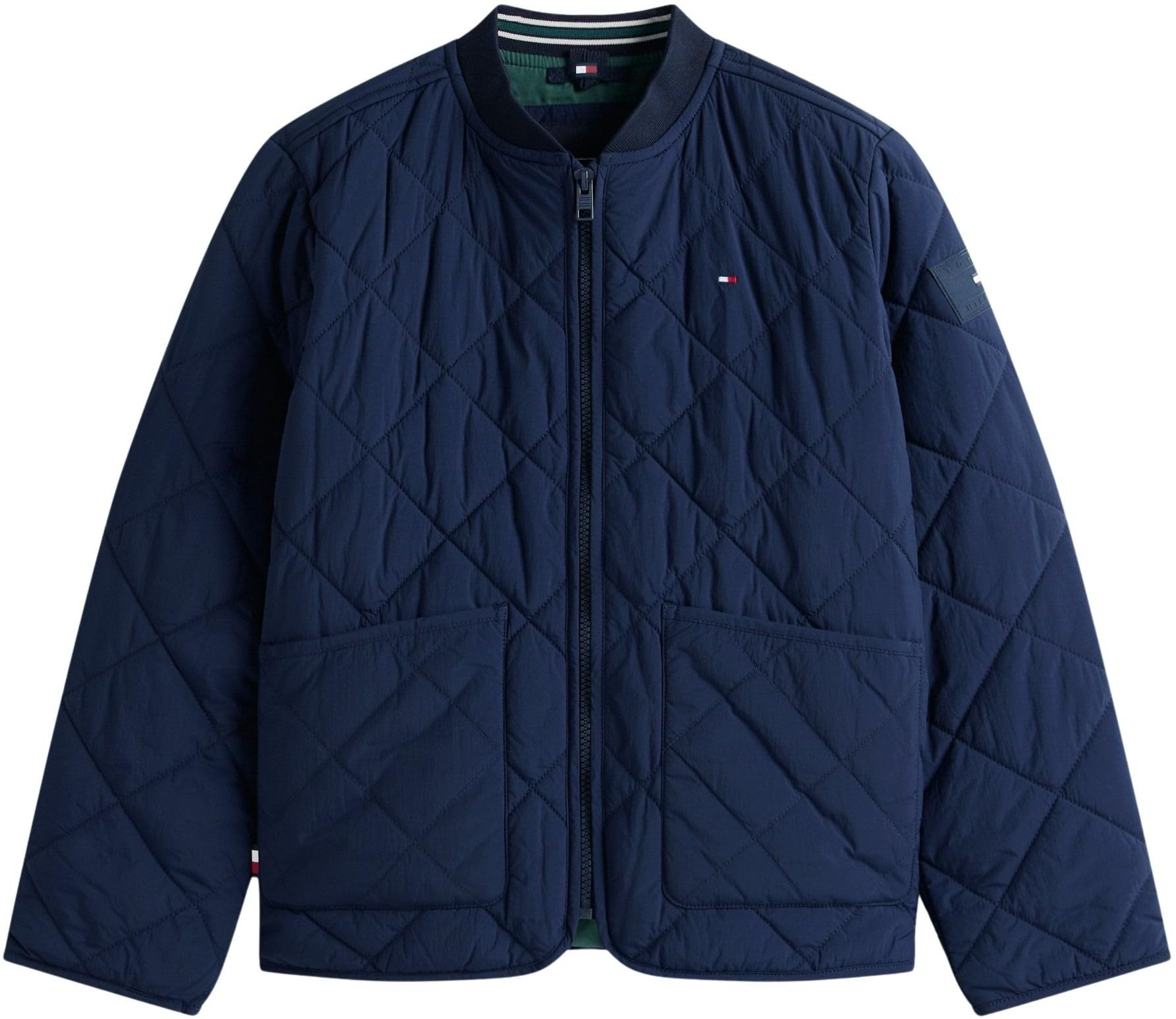 Tommy Hilfiger Pikowana lekka kurtka chłopięca KB0KB10214, NIEBIESKA (Dark Night Navy), 10 lat