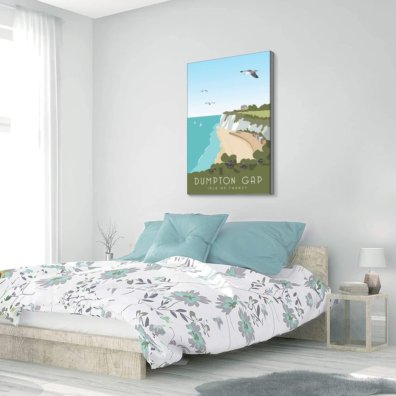 Póster decorativo de viaje de la isla de Thanet de la playa de Kent carteles decorativos de dormitorio moderno de la lona del arte del cartel de la pintura de los carteles de la pared de arte