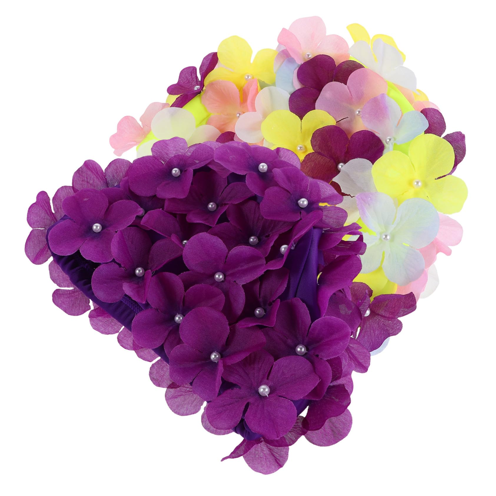 Bonnet de natation floral extensible idéal pour entraînement et baignade - 8