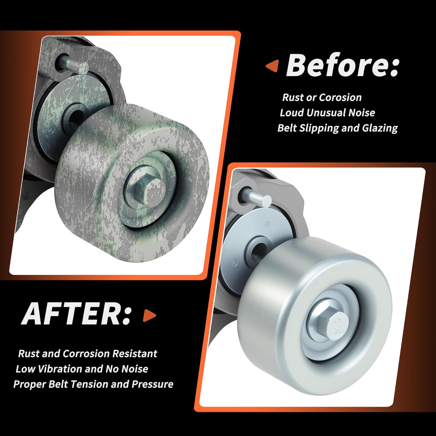 Drive Belt Tensioner Kit for Toyota Tacoma 2016-2023 3.5L Replace 7pk2120 1662031090 39424 166200P010 Serpentine Belt Tensioner Pulley Drive Kit