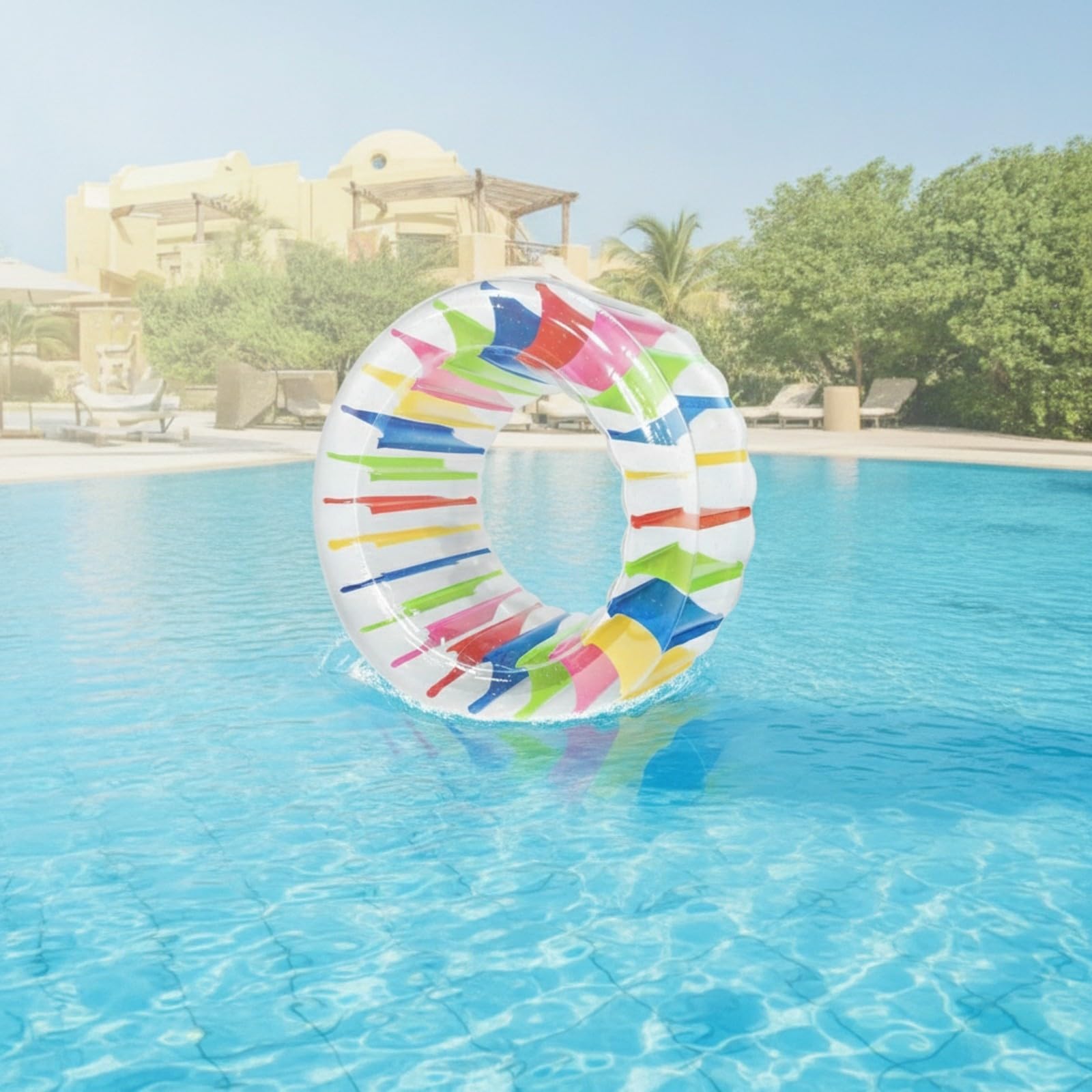 Almencla Ruota Idraulica Gonfiabile Mullore | Tubo Gonfiabile, Colorato, per l', Bambini, 100x60x65cm