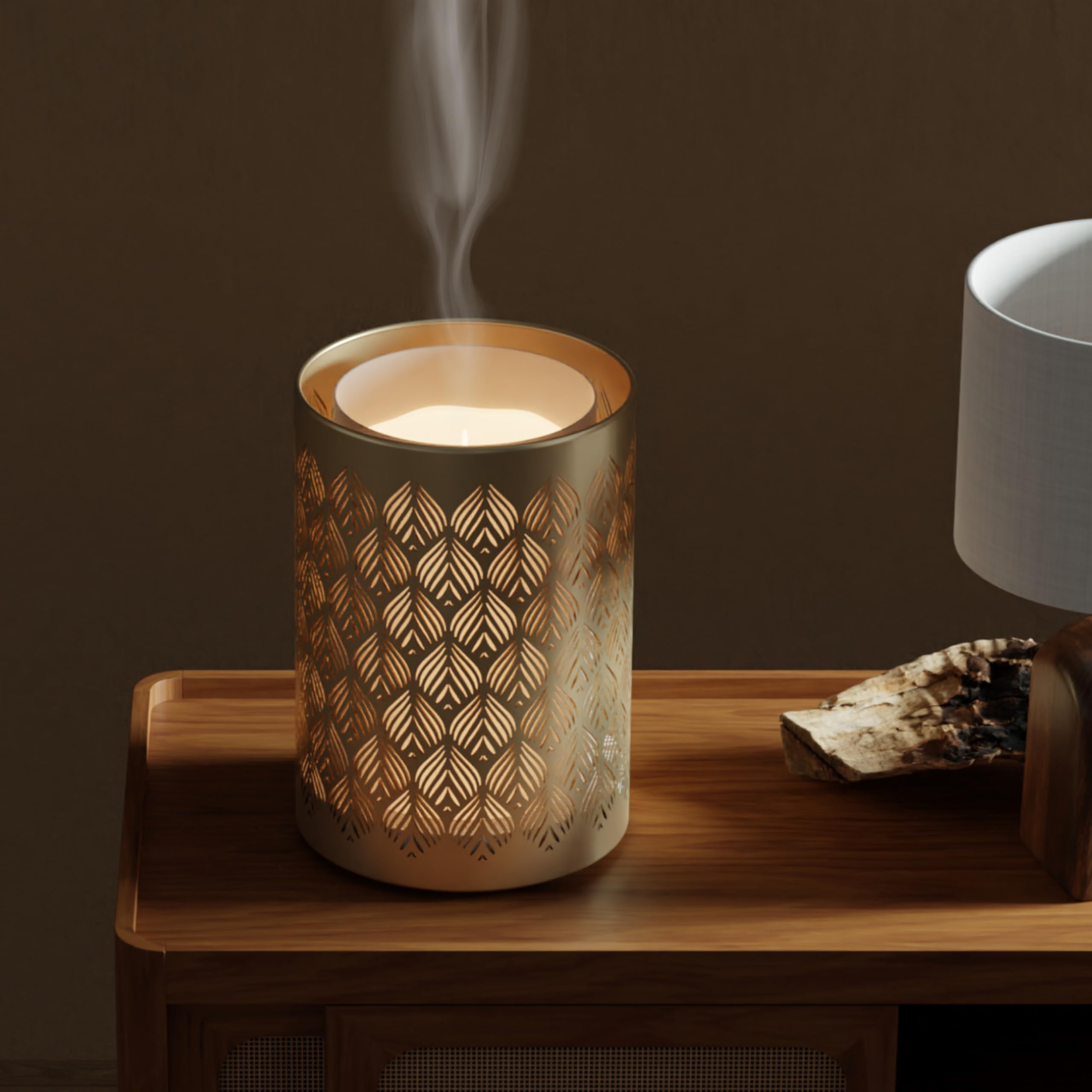 Zen’Arôme Diffuseur Huile Essentielle Vienne – Diffusion Ultrasonique Multifonction Aromathérapie à Froid – Parfum Maison - Télécommande et Éclairage LED Coloré – Métal et Verre