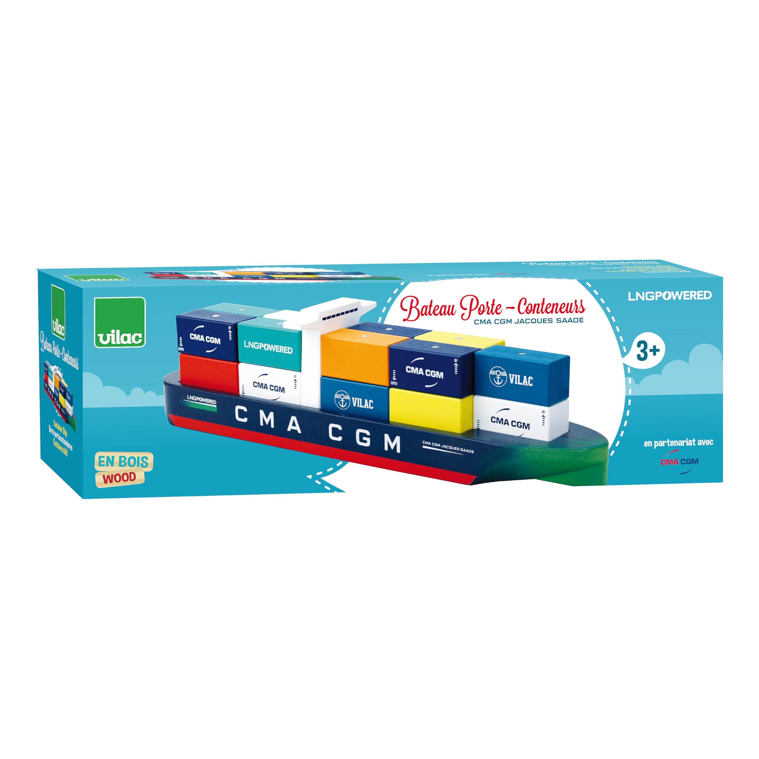 Vilac - Bateau Porte-Conteneurs Jacques Saadé - Enfants 3 Ans+