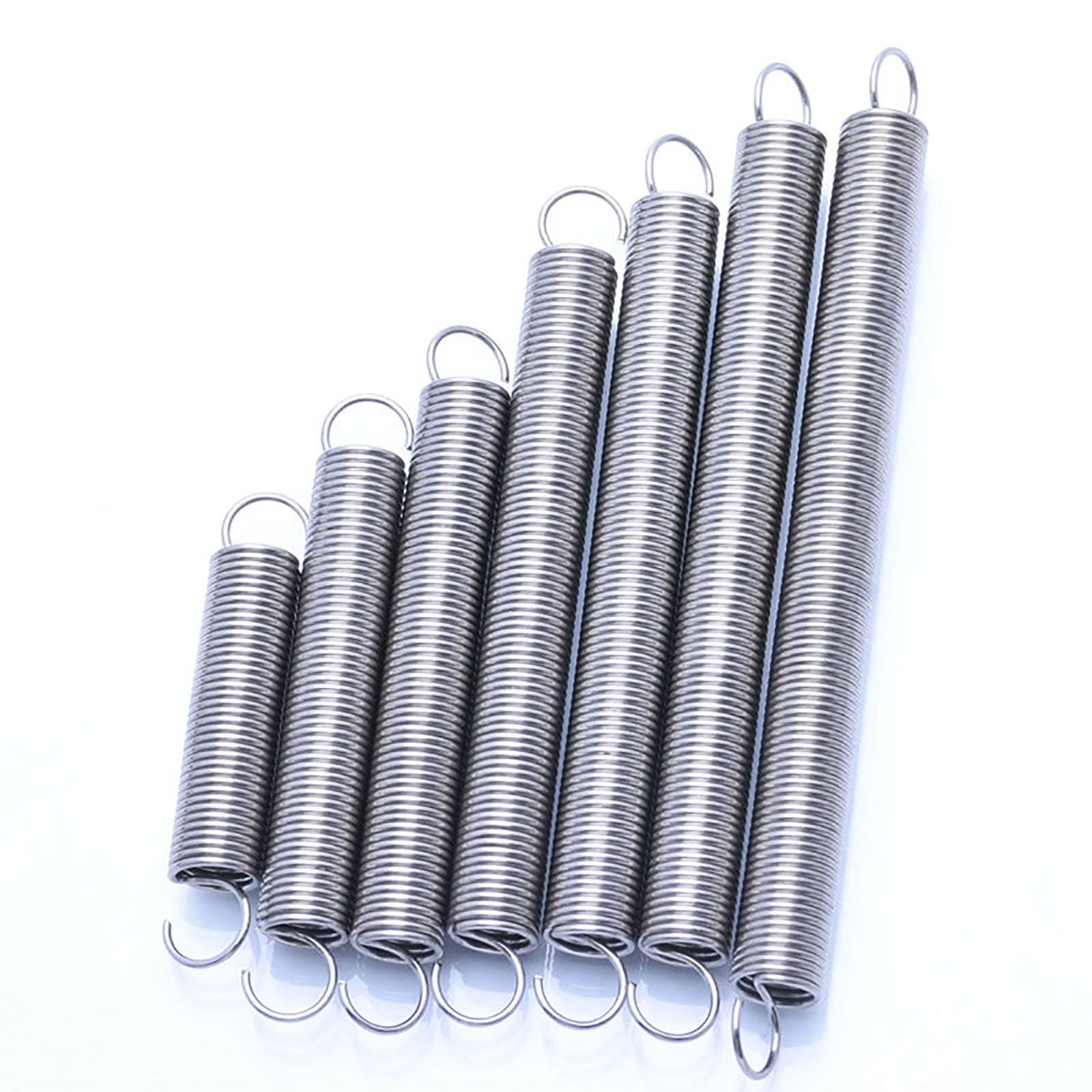 Ressort de Tension hélicoïdal en spirale à crochet en S en acier inoxydable 304, diamètre extérieur: 6/8/10/12mm, longueur: 20mm-120mm personnalisable, 5/2 pièces