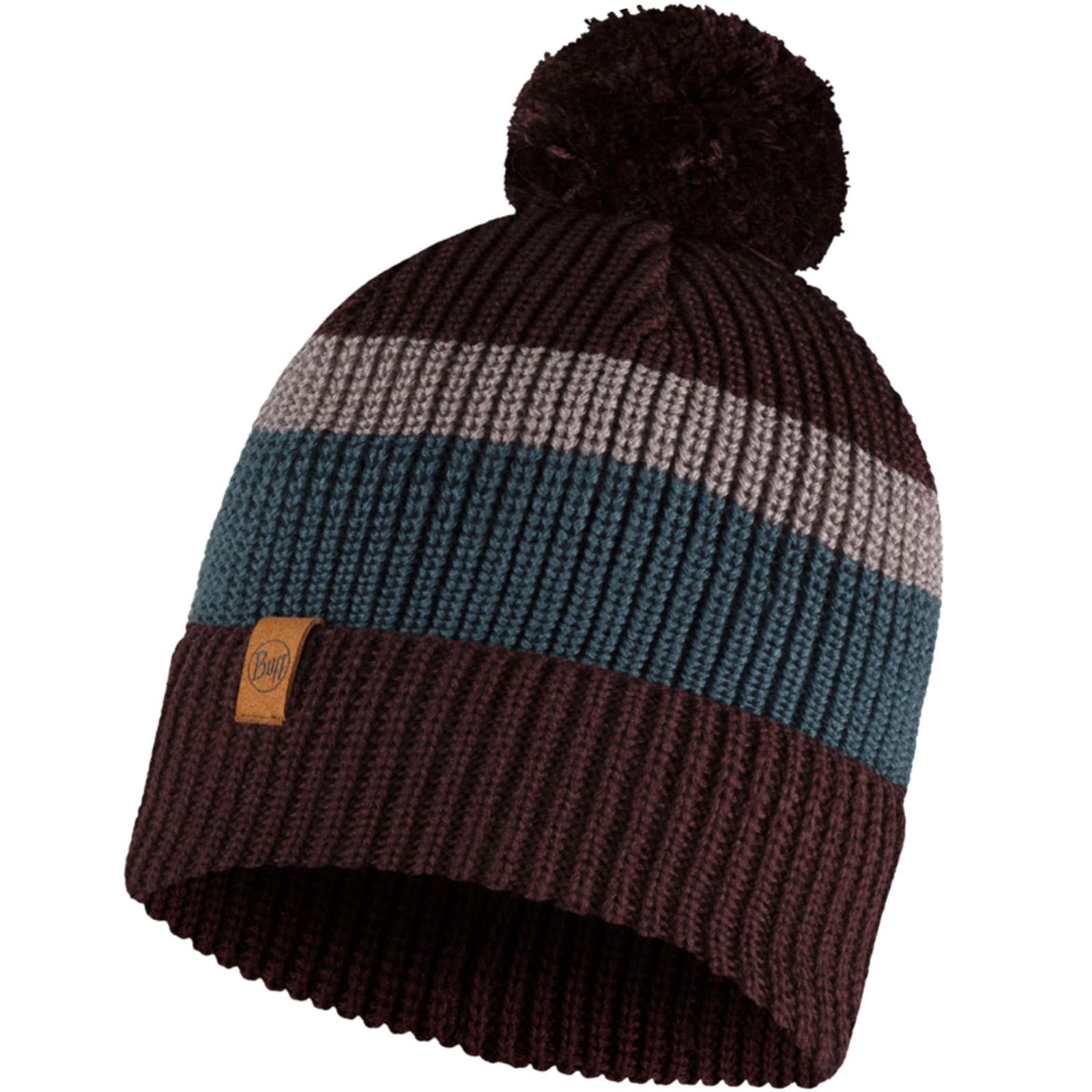 Buff Unisex Knitted Beanie Hat - Maroon