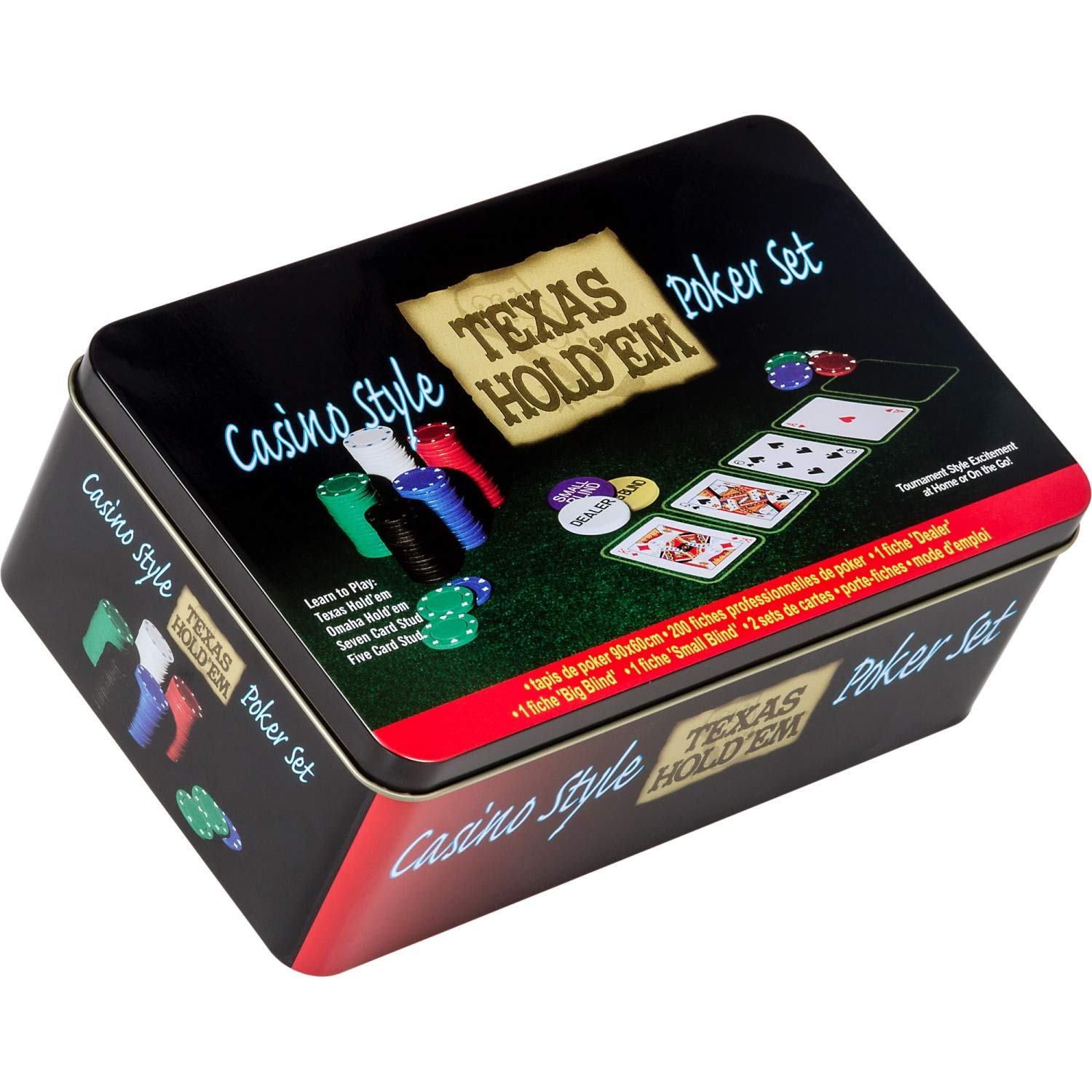 Set De Poker Texas Holdem 200 Fichas Alfombra Botones Cartas Set De Poker Texas Holdem 200 Fichas Alfombra Botones Cartas