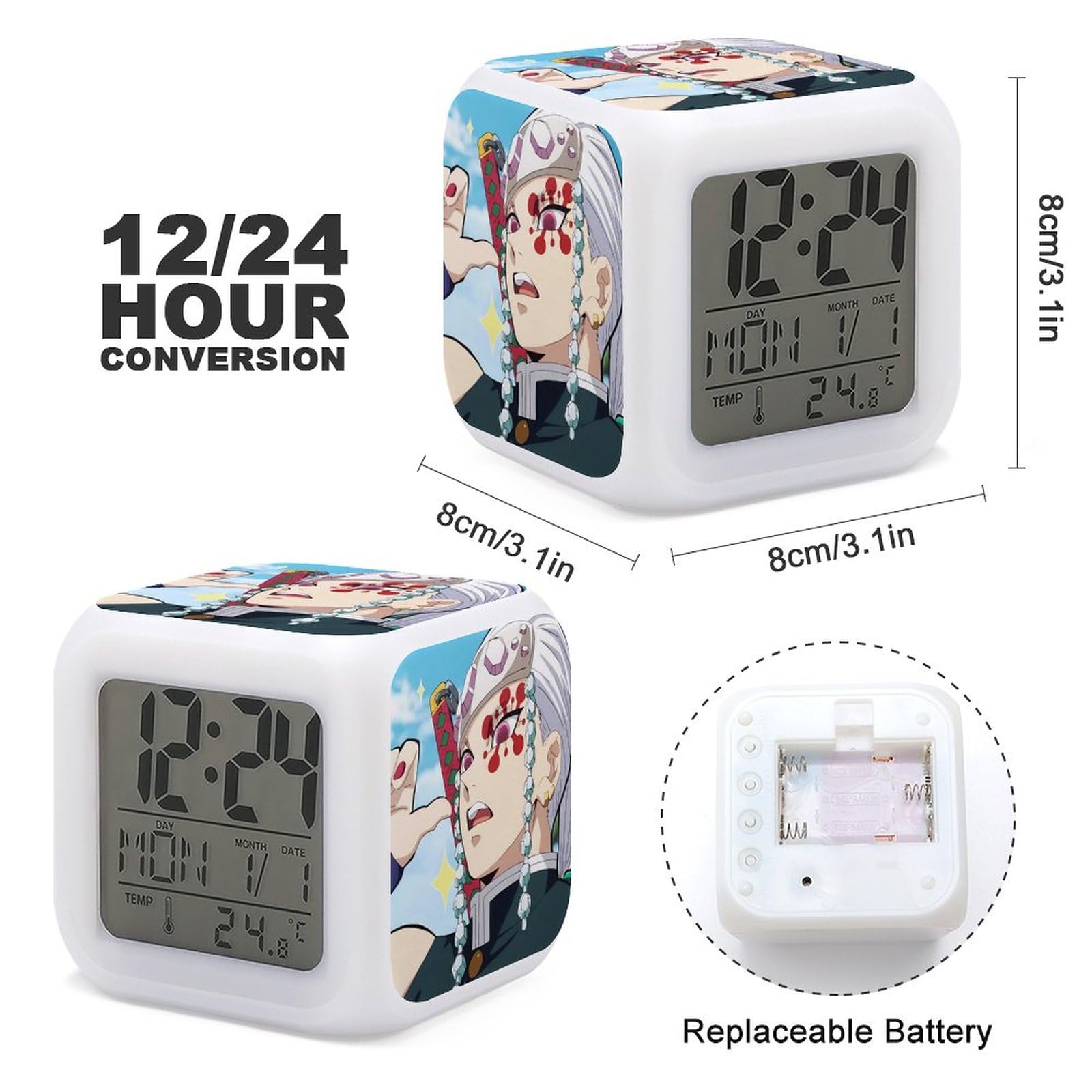 Amazon.co.jp: きめつのやいば目覚まし時計 アナログ 大音量 アラーム