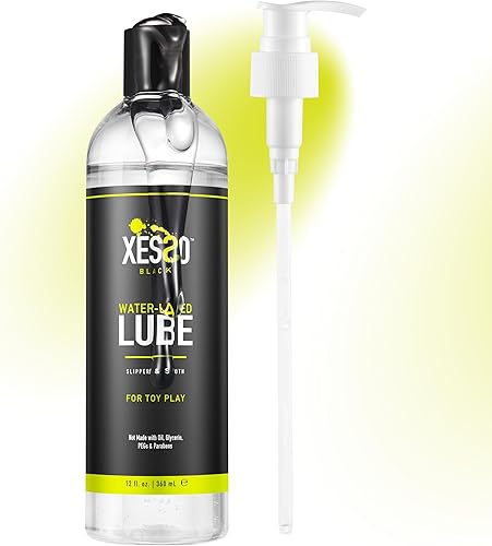 XESSO Lubricante de juguete a base de agua, 12 onzas líquidas, lubricante personal seguro para juguetes, totalmente natural sin glicerina ni