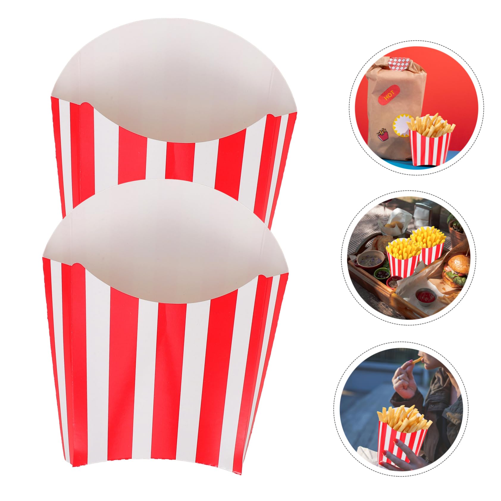 TOPBATHY 3 Sätze Pommes-box Popcorn-körbe Popcorn-geschenkboxen Popcornschalen Süßigkeiten Keksbehälter Snackbox Pappschachtel Party-snack-behälter Popcorn-boxen Karton 50 Stück * 3