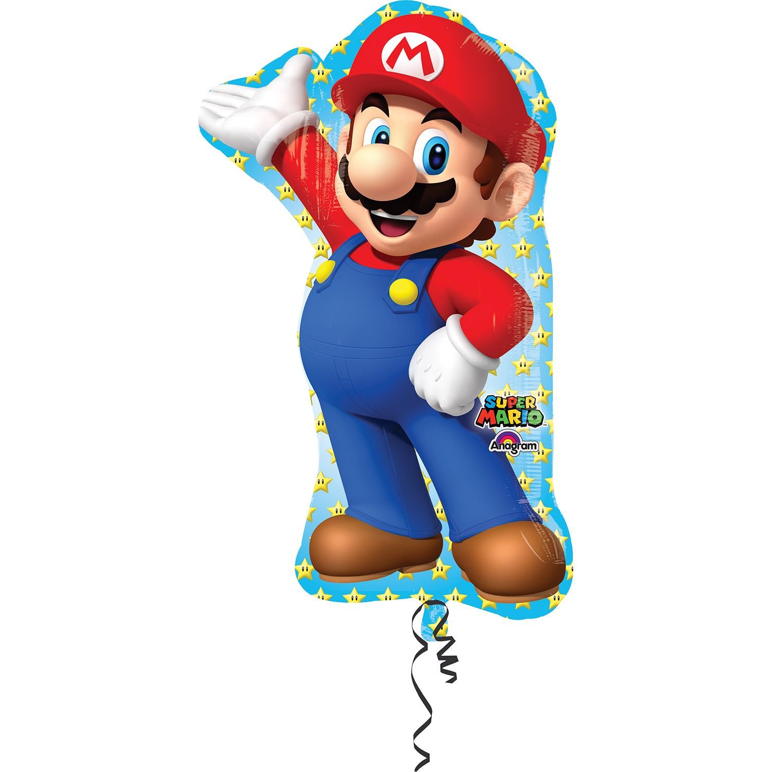 Anagram 33 in. Mario Bros Shape Foil Balloon