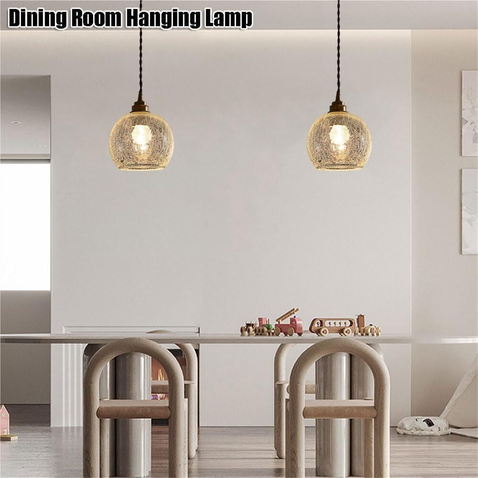 Nordic Simple Personalized Glass Pendant Lamp Chandelier Hanging Lighting Ceiling Fixture E27 Single Head For Restaurant Bedroom Living Room