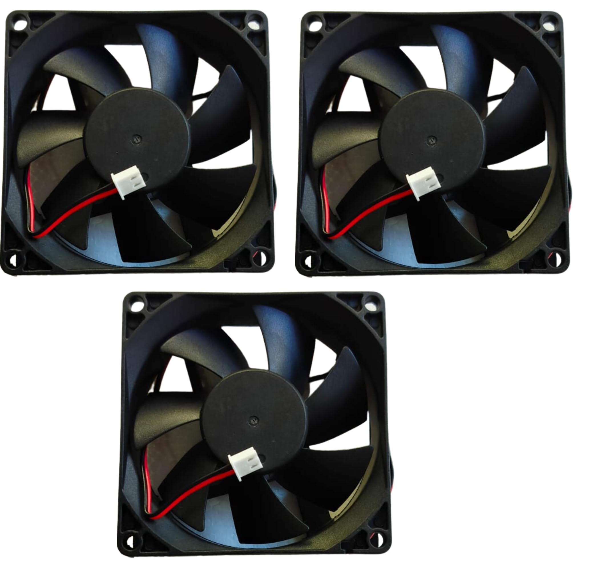 TM&W DC Axial Case Cooling Fan. SIZE : 8x8x2.5cm, 80x80x25mm, SUPPLY VOLTAGE : 12VDC, Color : Black | Cooling Fan useful for egg incubator Mini cabinet (12v dc fan pack of 3 pc)-image-15