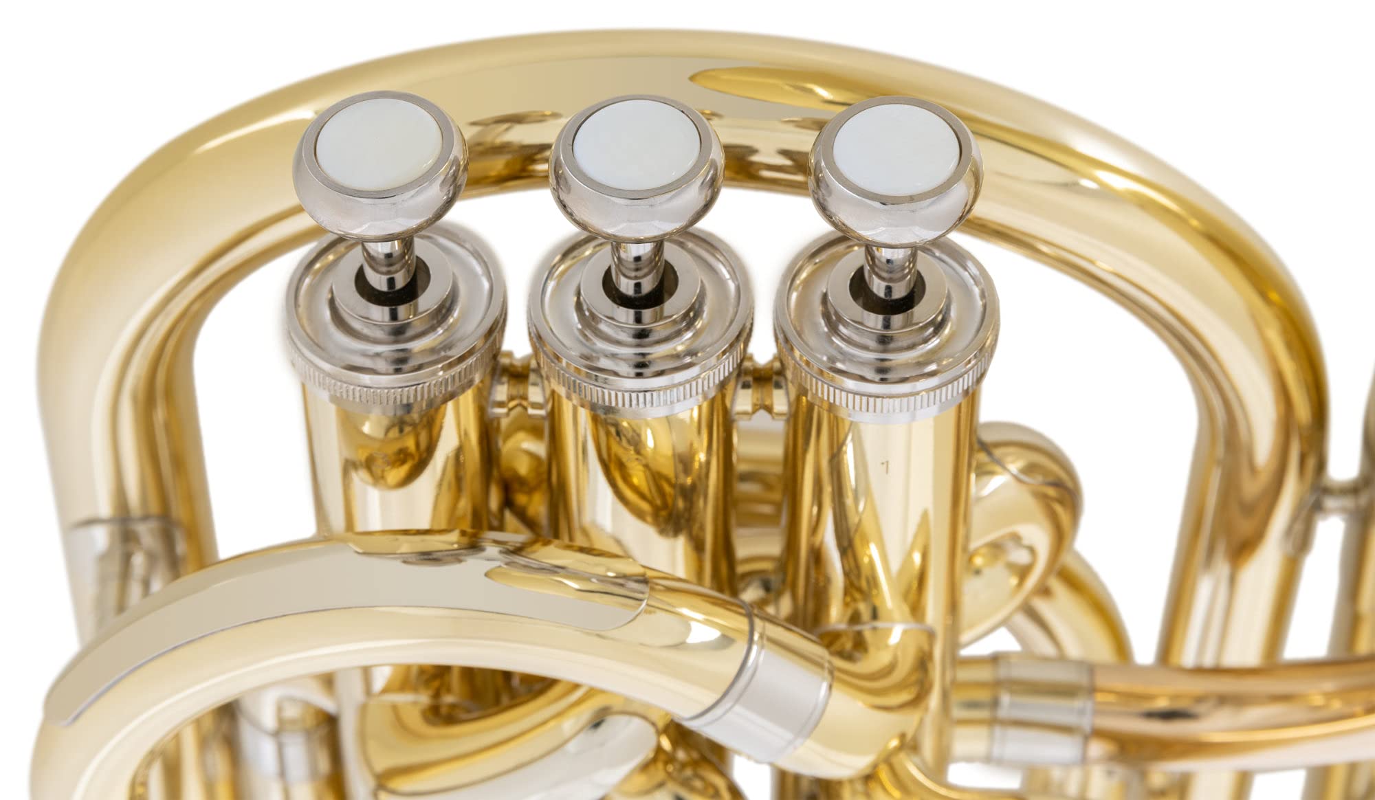 Classic Cantabile BH-1130L Baritonhorn - aus Messing, lackiert - Stimmung: Bb - Durchmesser Schallbecher: 243 mm - Bohrung: 13 mm - 3 Pumpventile - inkl. Koffer und Mundstück