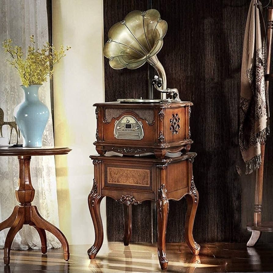 Amazon.co.jp: レコード プレーヤー、蓄音機、ブロンズ ヴィンテージ