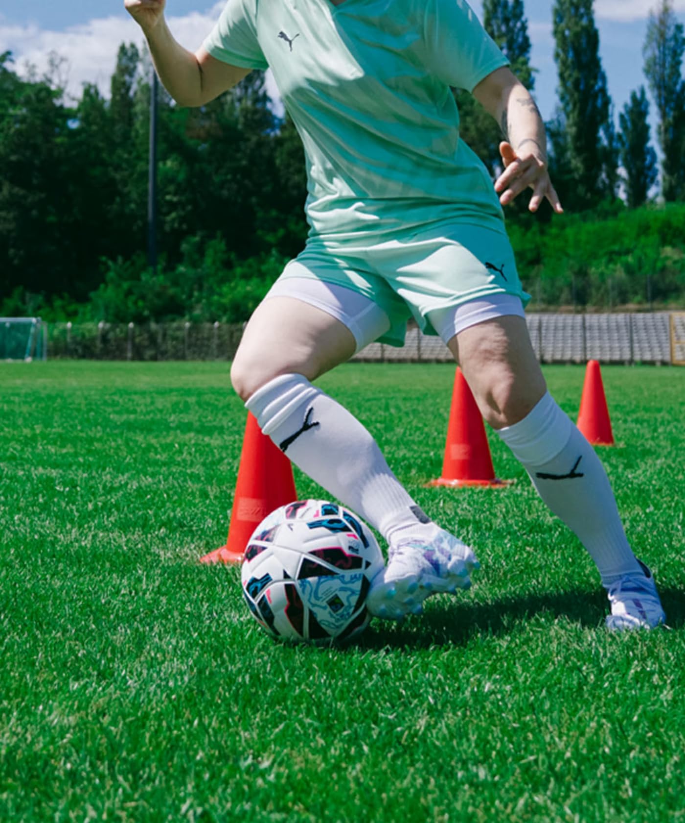 Cawila Liga Triton Matchball Größe 5, Fairtrade-zertifizierter Thermo-Bonded Fußball, Profi-Spielball für Verein & Training