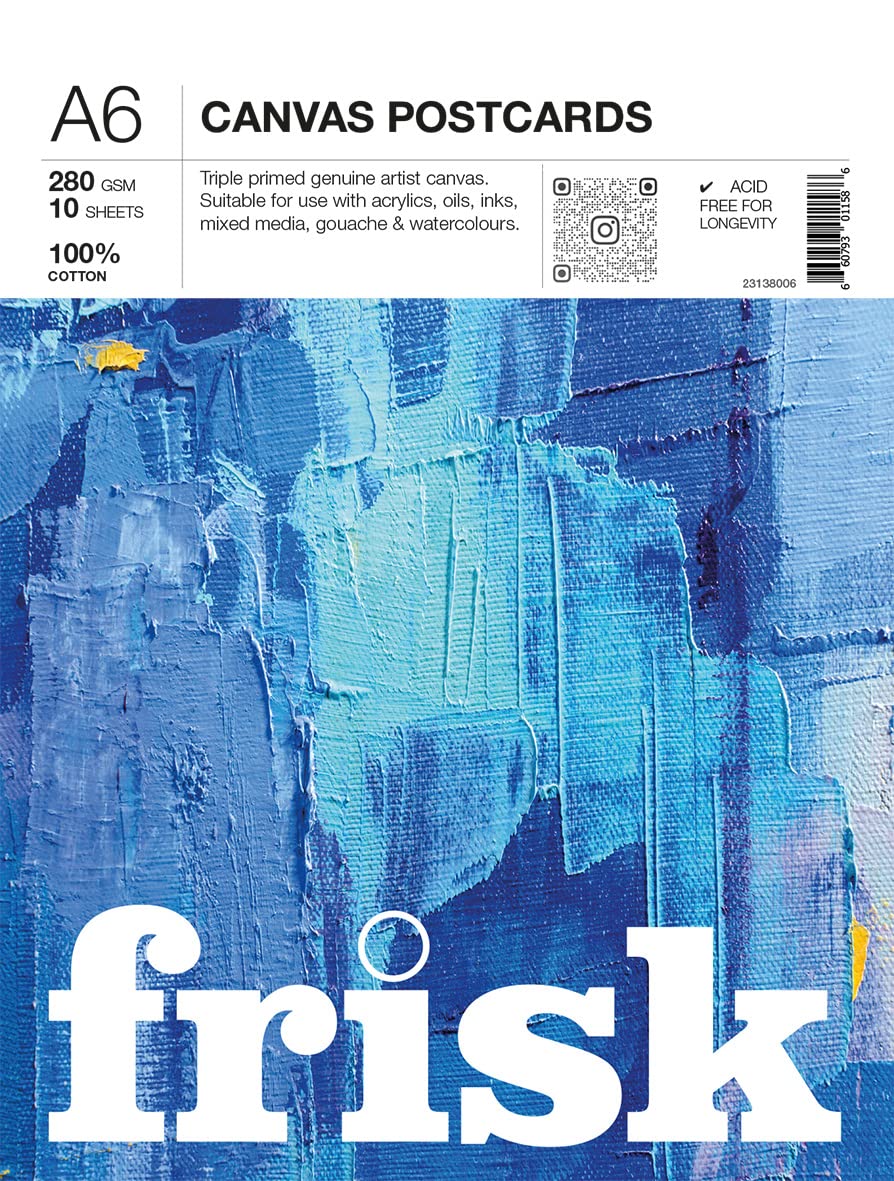 Frisk White Canvas Pad 280Gsm 10Sheets A6, (23138006)
