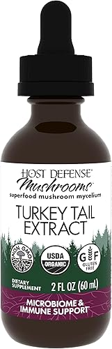 Miniatura 1 de Host Defense, Extracto de cola de pavo, sistema inmunológico natural y apoyo digestivo, suplemento de hongos, liso, 2 onzas líquidas