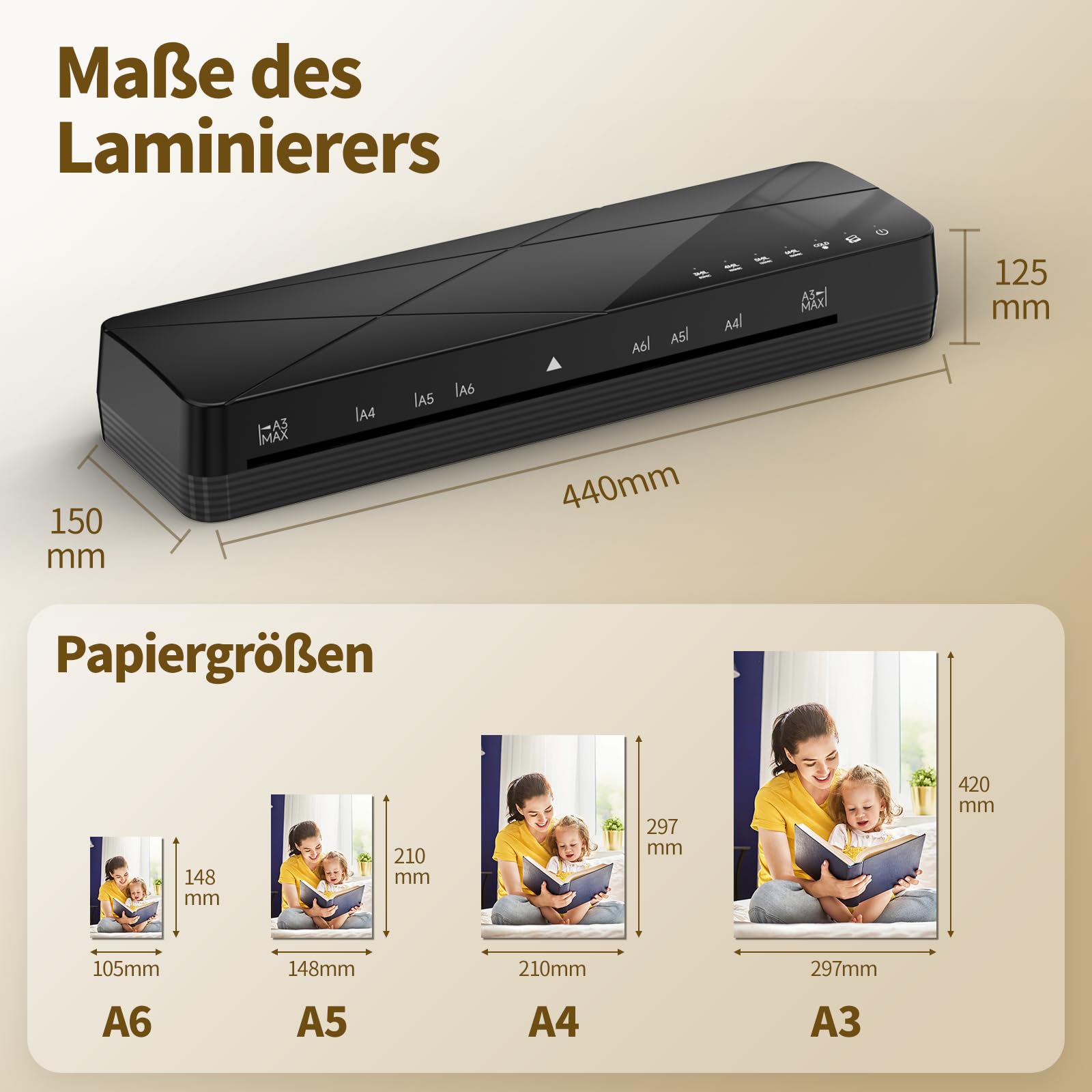 Crenova plastifieuse A3, machine à plastifier avec écran tactile, chaud et froid A3/A4/A5/A6