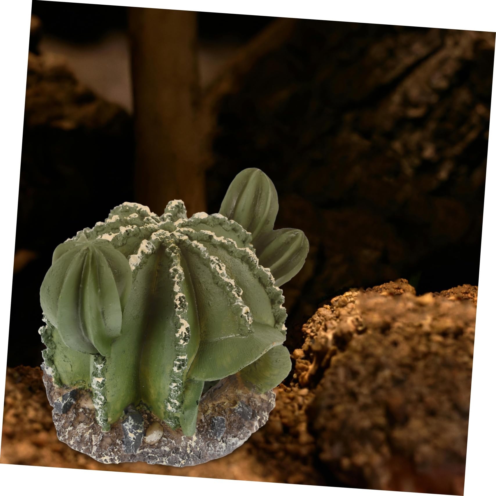 Happyyami 3piezas Cueva Decorativa para Reptiles Forma De Cactus Refugio Práctico para Terrarios Escondite Natural para Lagartijas y Serpientes Accesorio De Paisajismo para Tanques De