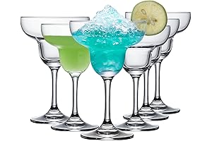 Clásicas copas para margaritas de vidrio, juego de 6 vasos de Martini...