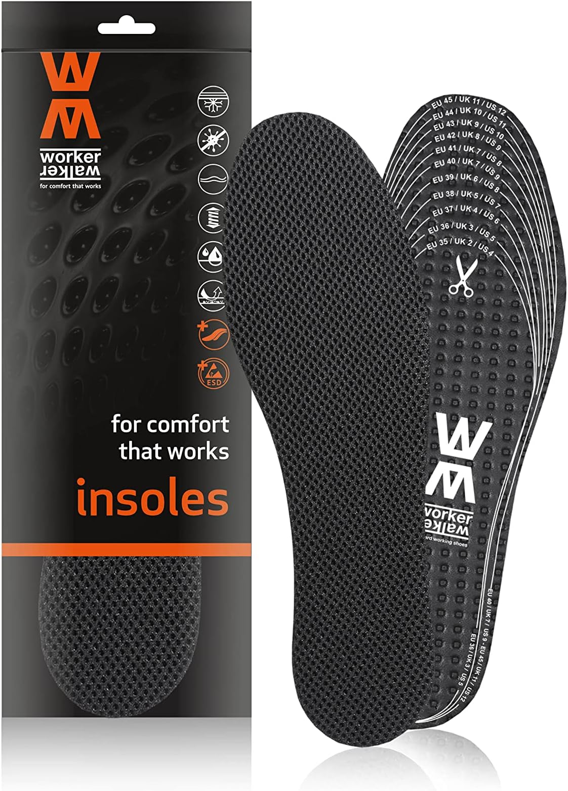 OdorEaters Blue Unisex Shoe Insoles, Control Odor and Wetness Health & Household