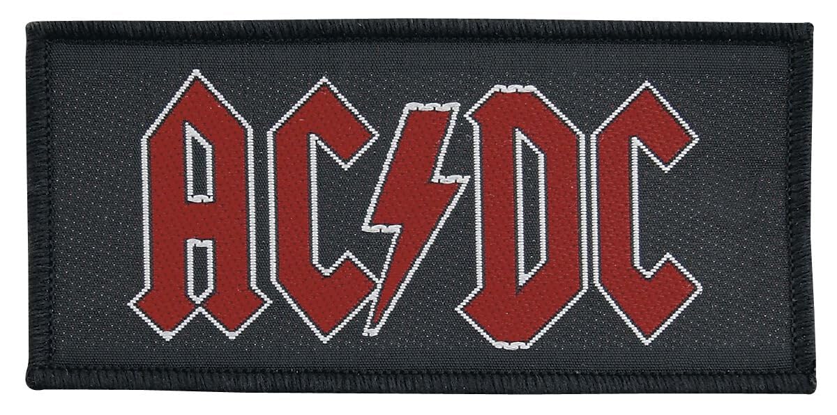 AC/DC Red Logo Unisex Patch standard, 100% polyester,