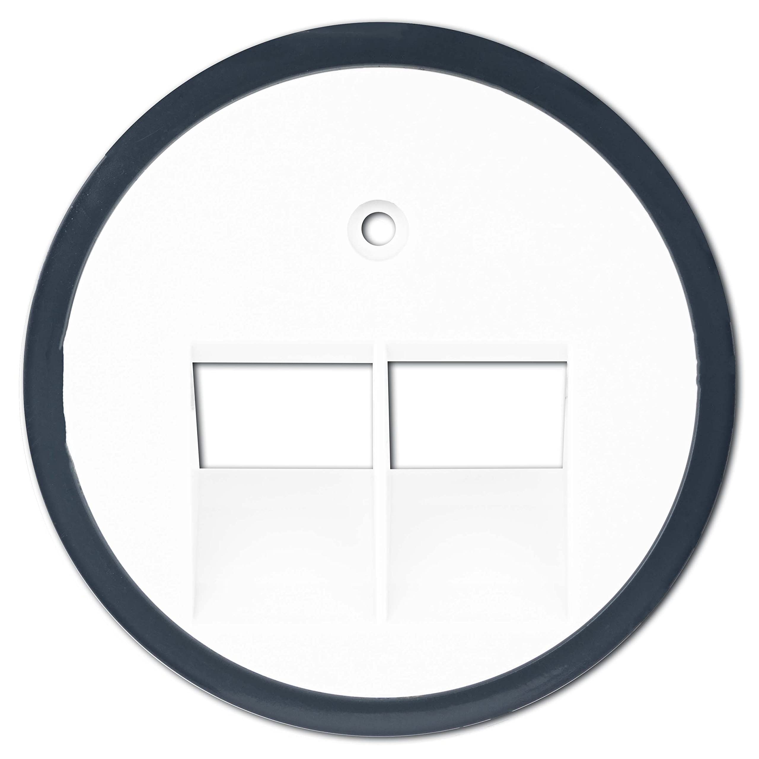 REV 0202670106 radius Network Socket Cover, White, Netzwerk