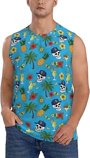 Men's Workout Sleeveless T-Shirts, Sweatproof Gym Clothes for Weight Training