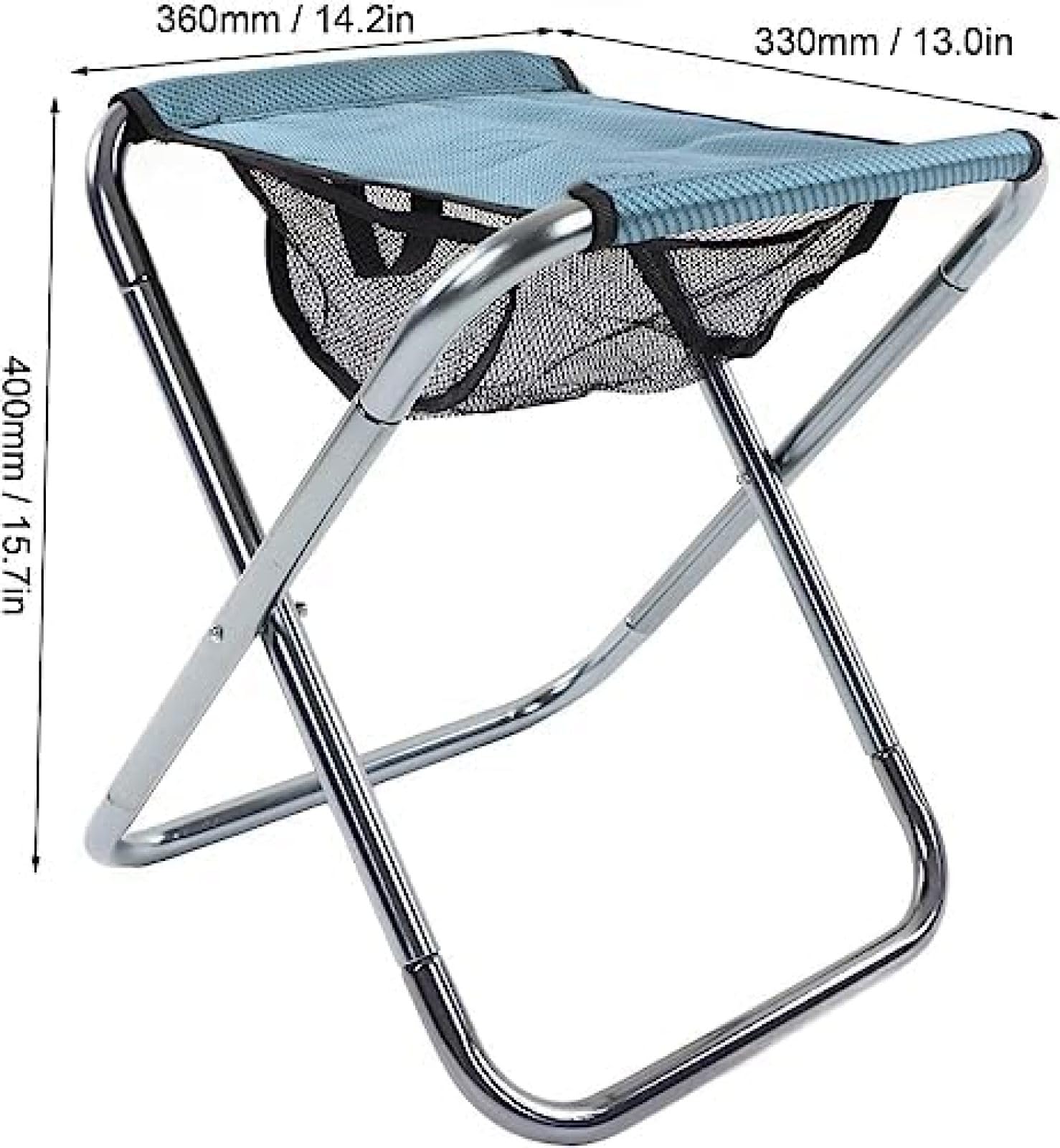 Sgabello telescopico Sgabello pieghevole Sgabello da campeggio, Sgabello pieghevole portatile con carico di 150 kg Antistrappo per viaggi all'aperto,Blue