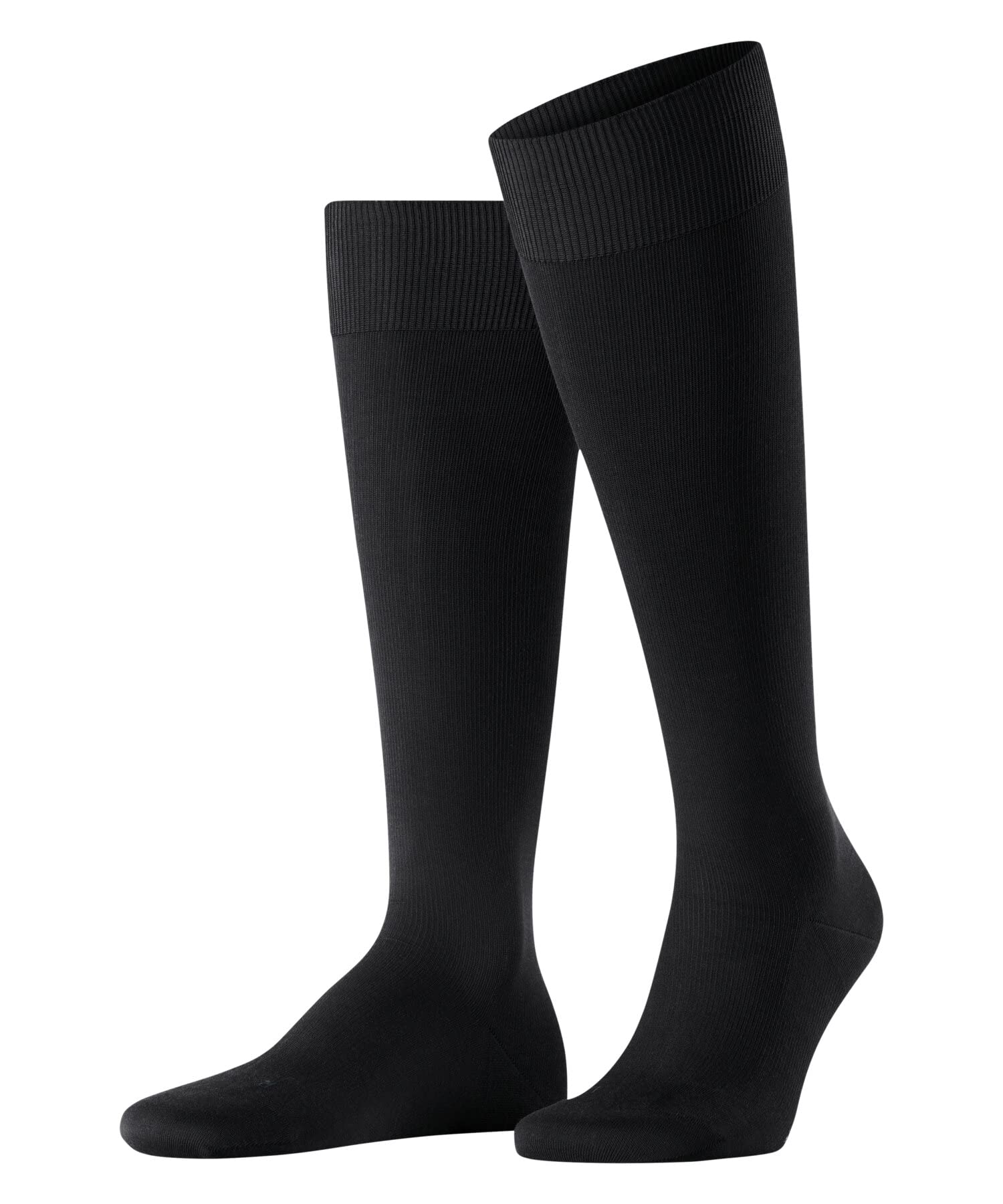 Falke Men's Black 3000 Energizing Cotton M Kh Thin With Compression 1 Pair Knee-High Socks, Black (Black 3000), 11.5-12.5