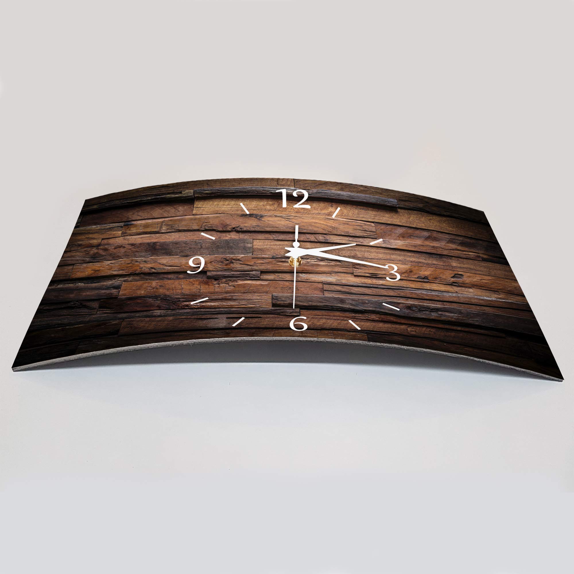 BM Funk-Quarz Wanduhr – Lautlos, Modern, 60 X 30 Cm, Gewölbtes Design