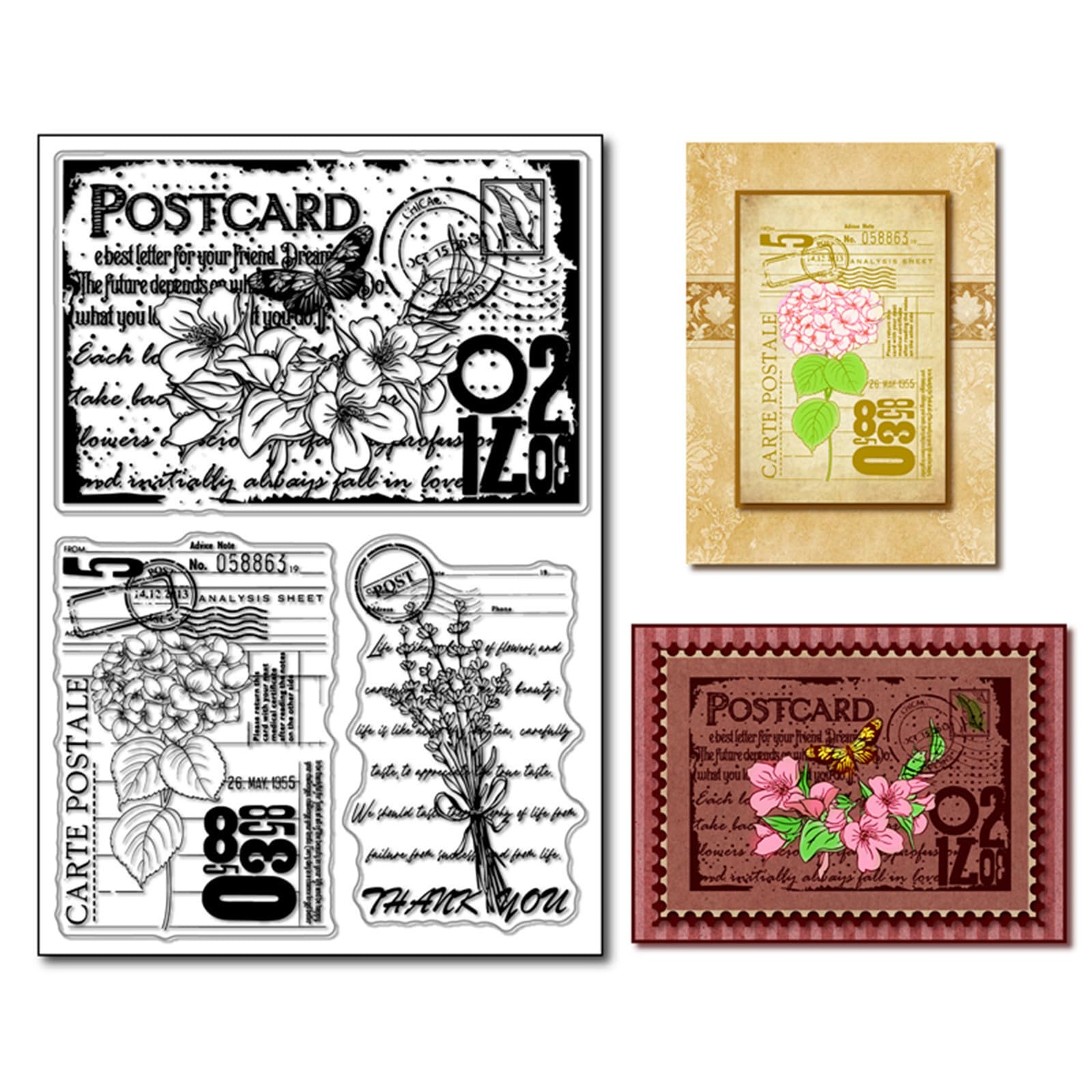 Ozeanwellen Stempel Retro-Stil - Transparenter Gummi Stempel Für Karten