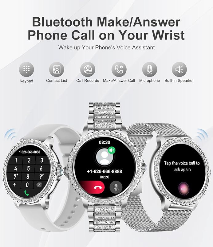LIGE Smartwatch Női Okosóra 20 Sportmód Pulzus Vérnyomás Alvásmonitor