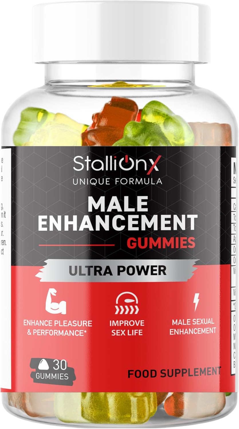 StallionX Vegan Gummies for Men – Daily Food Supplement with Botanicals – Support for Vitality, Energy and Wellness – 60 Gummies