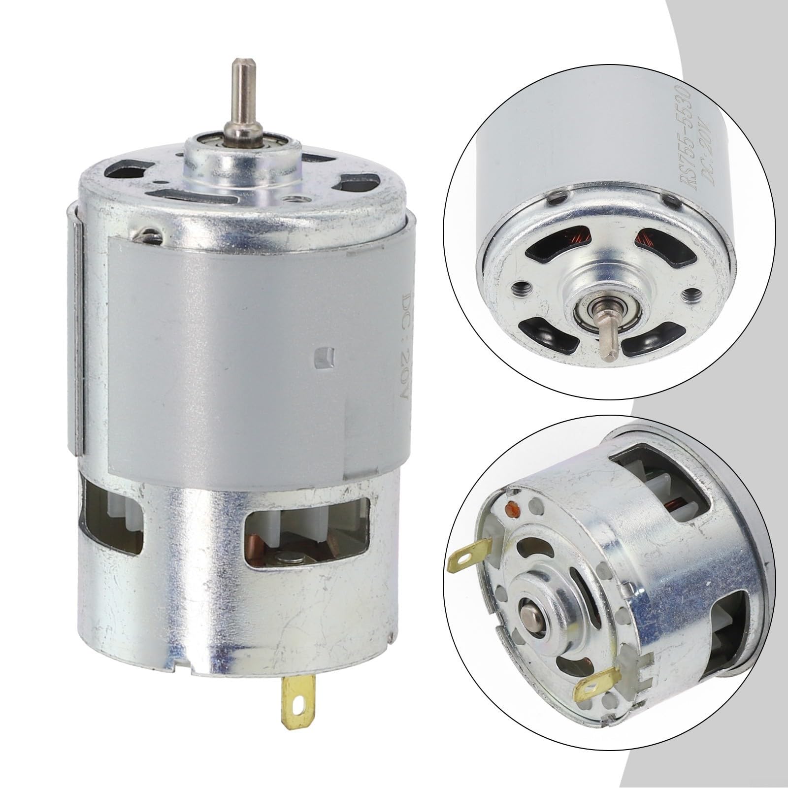 755 D-förmiger Schaftmotor 20V/21V kompatibel mit elektrischen Rasenmähern und Autowaschanlagen, hochwertige Metallkonstruktion