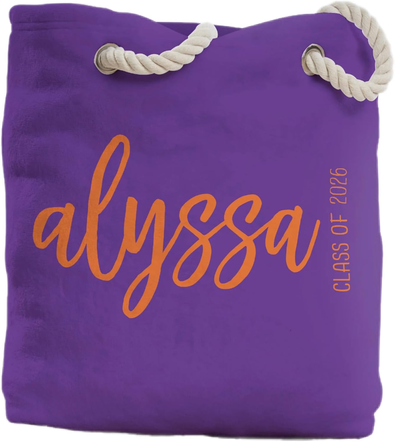 Personalization Universe Graduation Scripty Style Personalized Terry Cloth Beach Bag